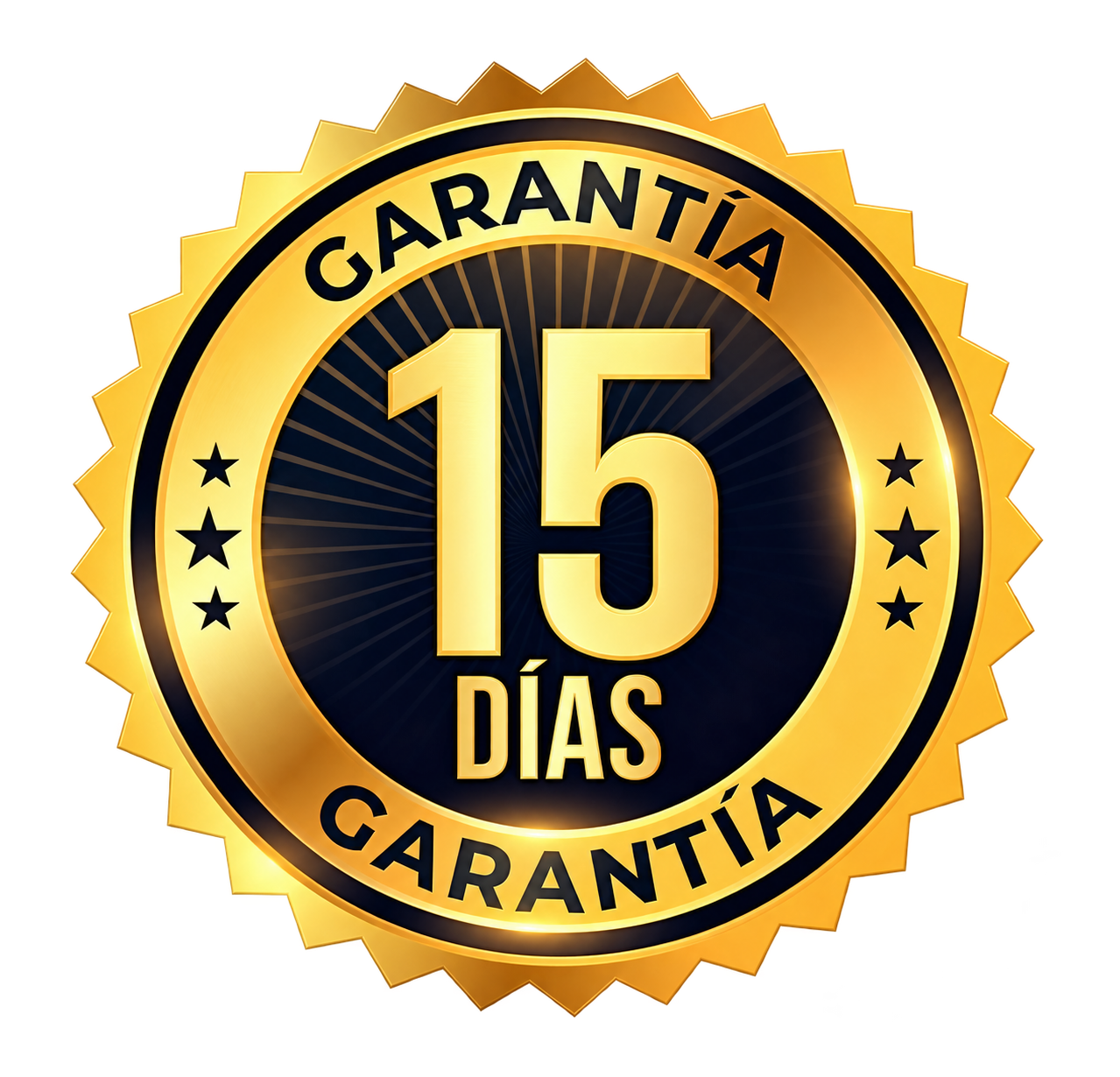 Sello dorado de garantía de 15 días