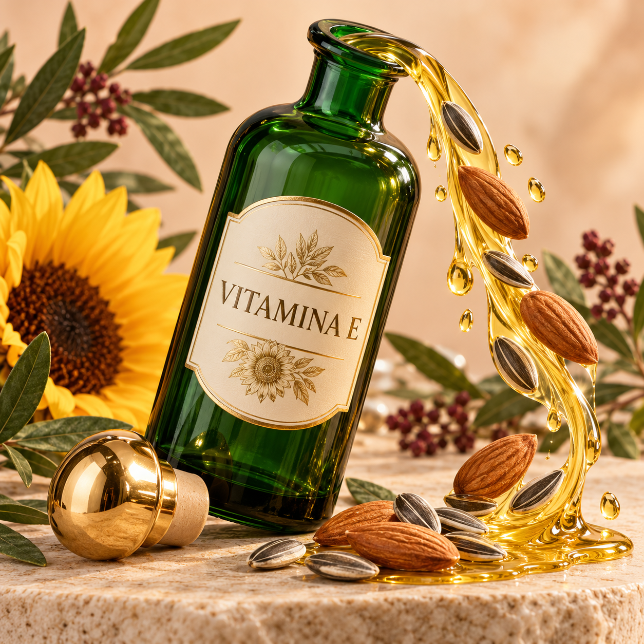 Frasco cerrado de Vitamina E